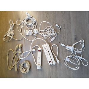 9 Lot Mixed Power Strips Extension Cords Wall Extension Switch 110v Outlet